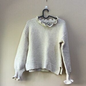Madewell ruffle knit sweater